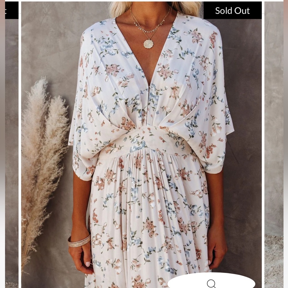 VICI Floral Kimono Maxi Dress, size medium